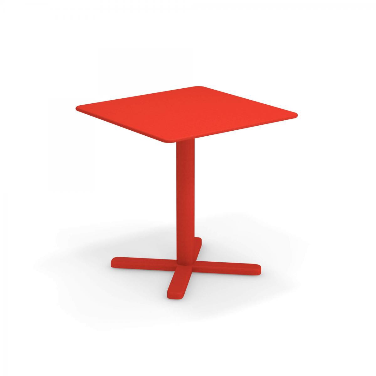 Emu - Table carrée Darwin - rouge - 80 x 80 cm - Tables de jardin