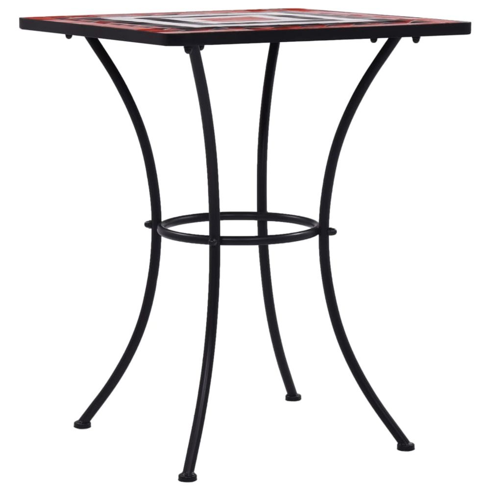 marque generique - Icaverne - Tables de jardin ligne Table de bistro mosaïque Terre cuite et blanc 60 cm Céramique - Tables de jardin