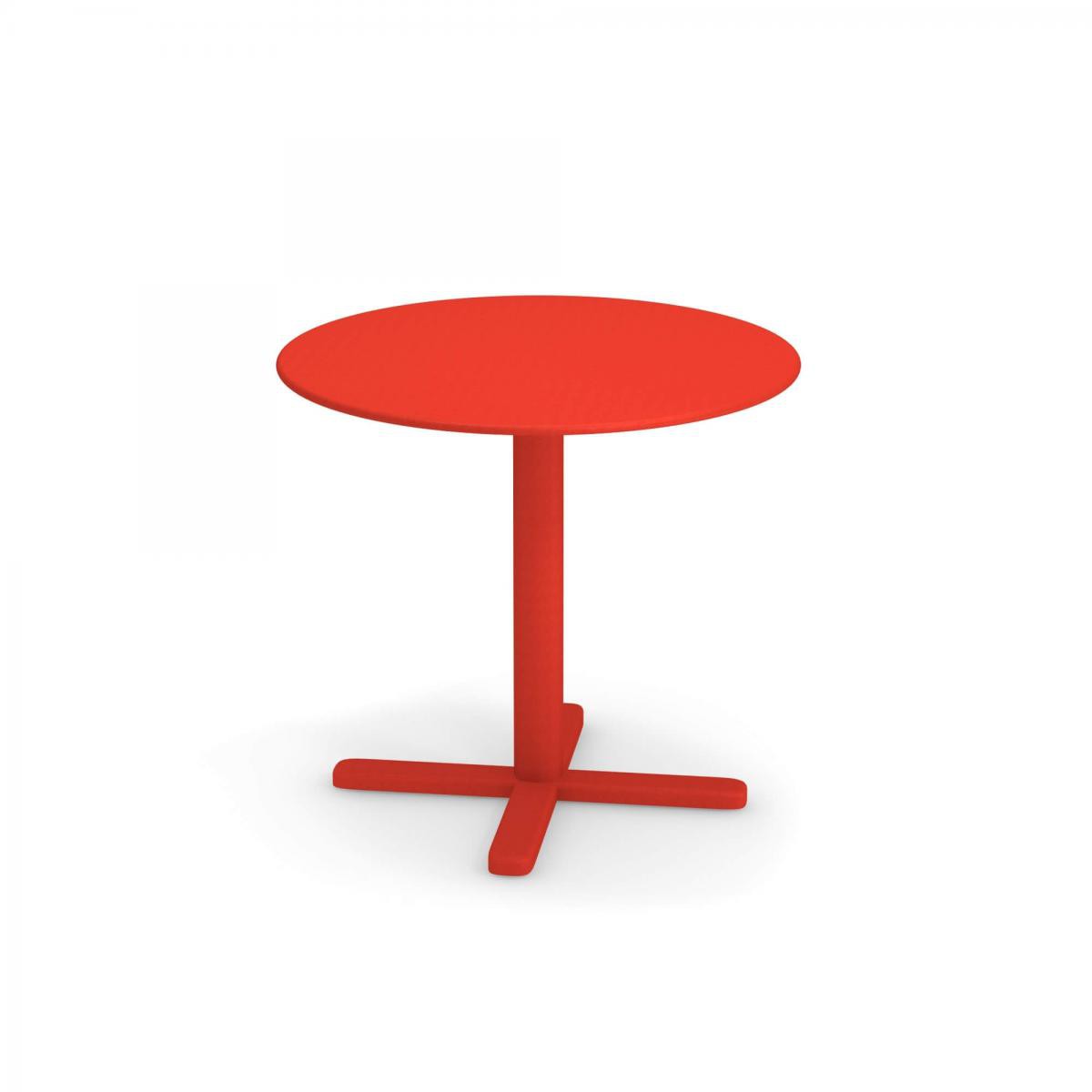 Emu - Table ronde Darwin - rouge - Ø 80 - Tables de jardin