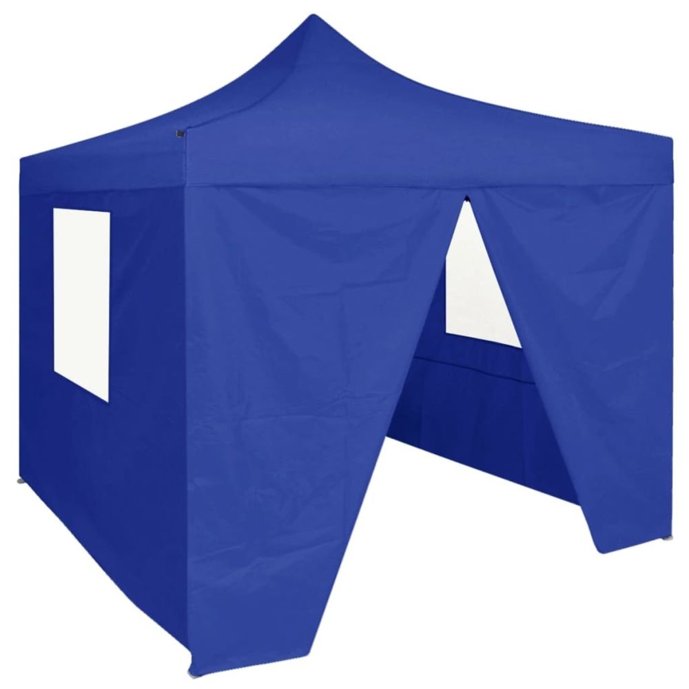 Uco - UCO Tente de réception pliable avec 4 parois 2x2 m Acier Bleu - Marquise, auvent