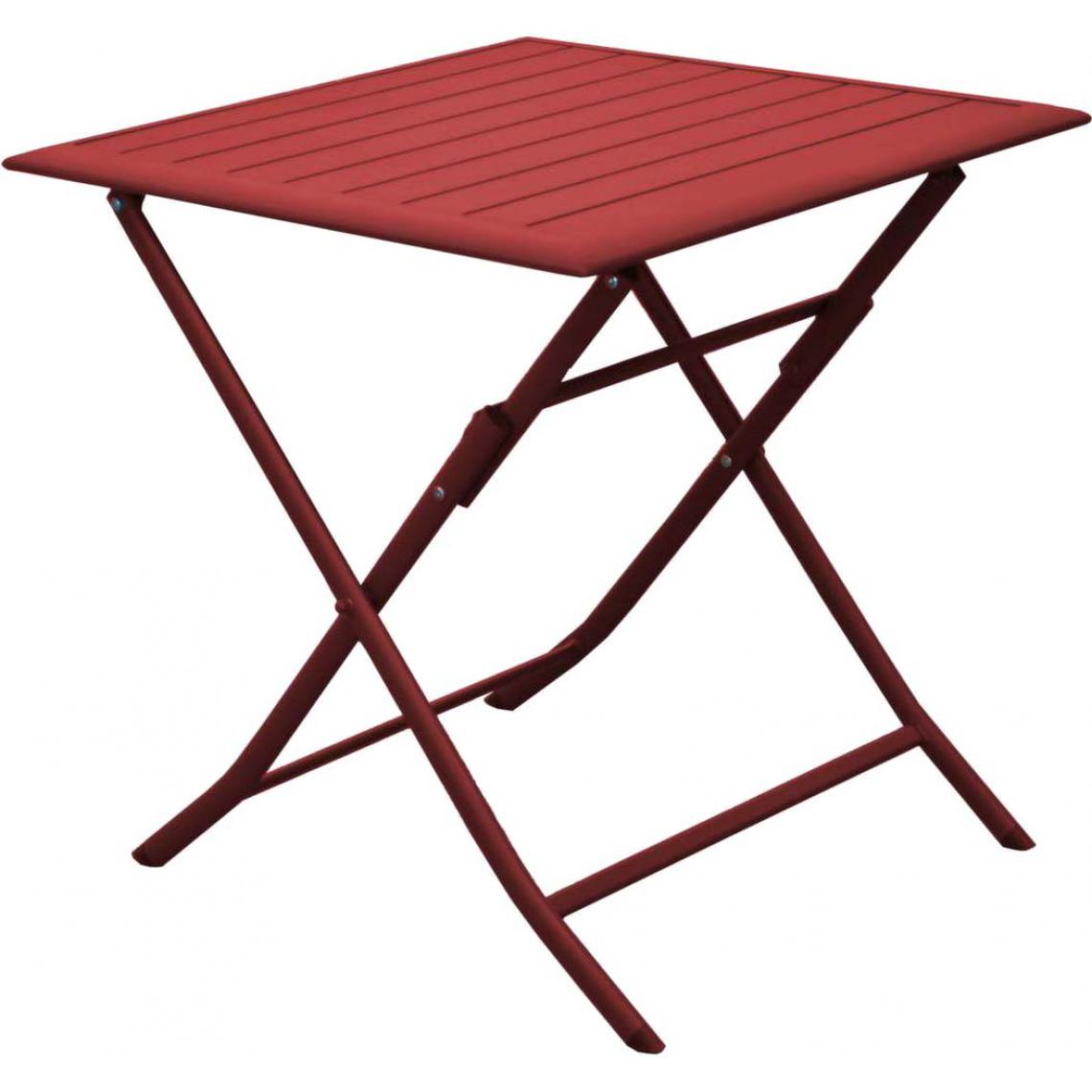 Proloisirs - Table pliante en aluminium Lorita 70cm - Tables de jardin