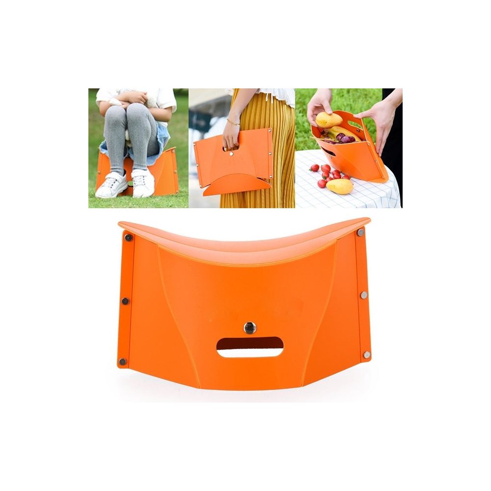 Wewoo - Chaise pliante en plastique créative multifonctionnelle portative extérieure de pique-nique orange - Transats, chaises longues