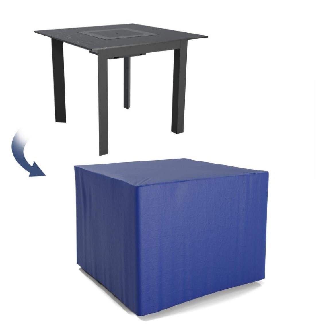 Blumie - Housse de protection extérieure pour table carrée 90x90x74- Ultra résistant - Fauteuil de jardin