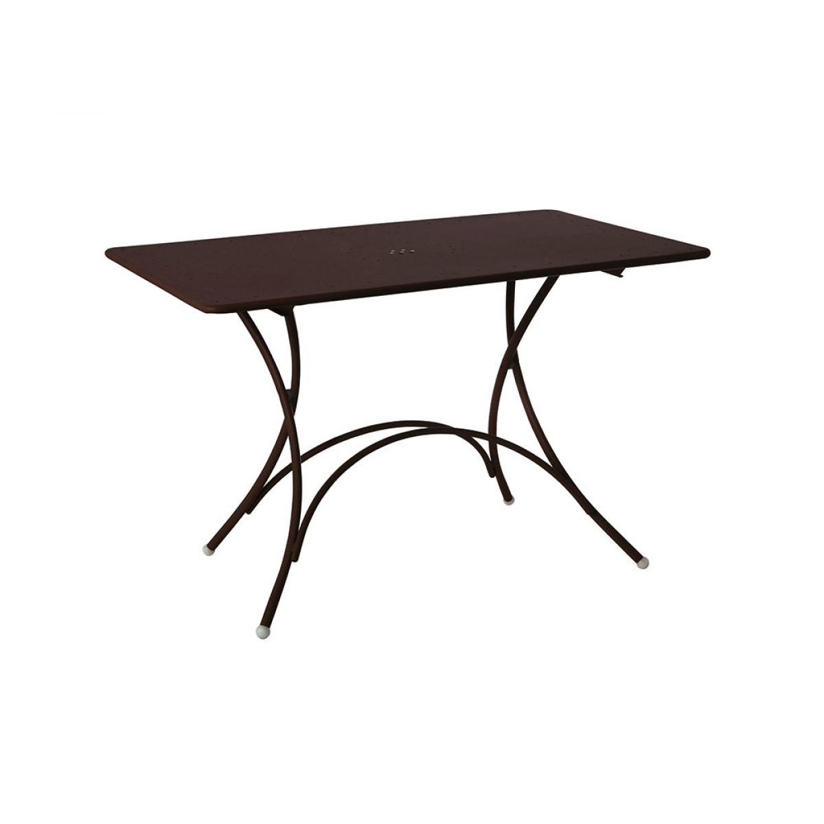 Emu - Table pliante rectangulaire Pigallet - marron foncé - Tables de jardin