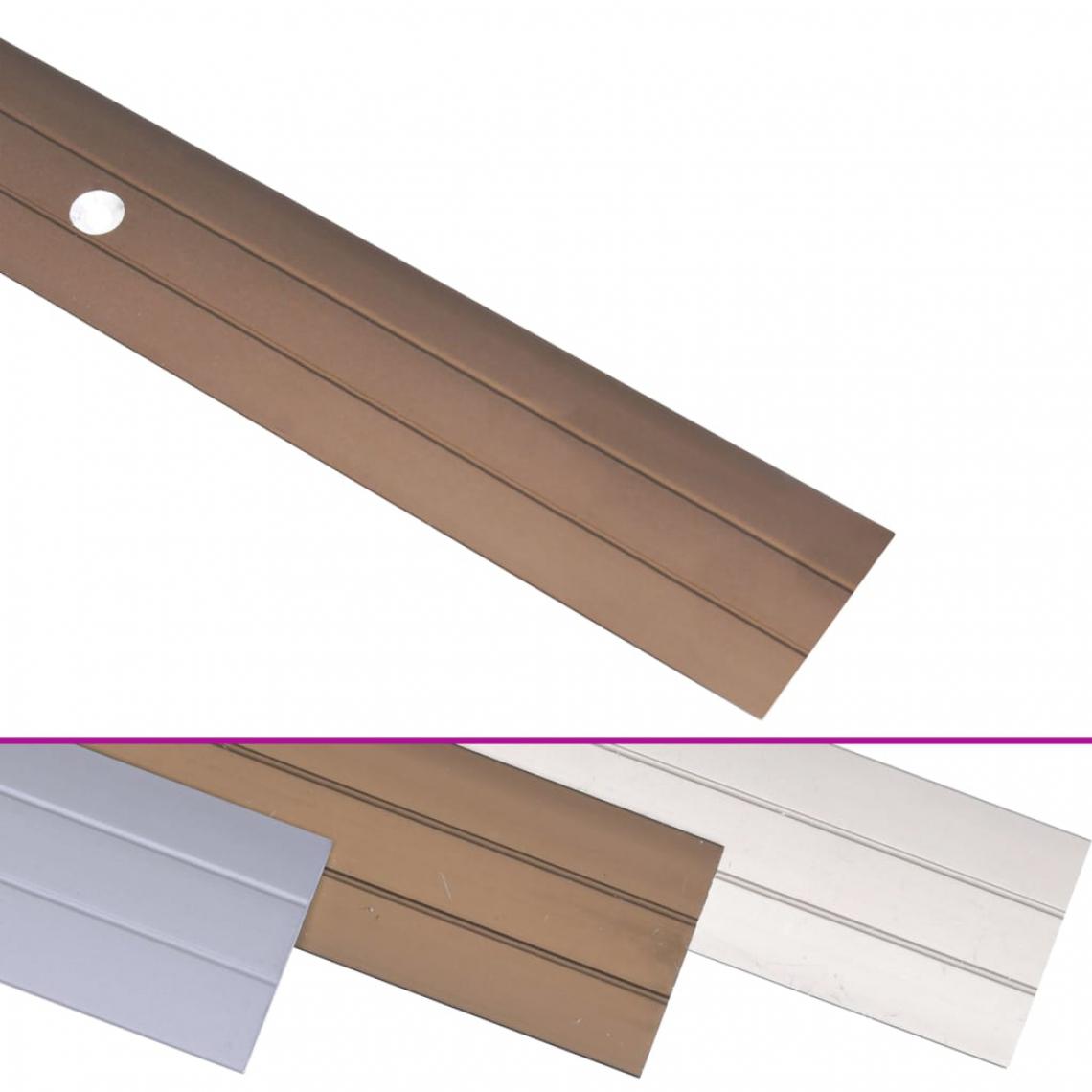 Icaverne - Icaverne - Escaliers selection Profils de sol 5 pcs Aluminium 90 cm Marron - Escalier escamotable