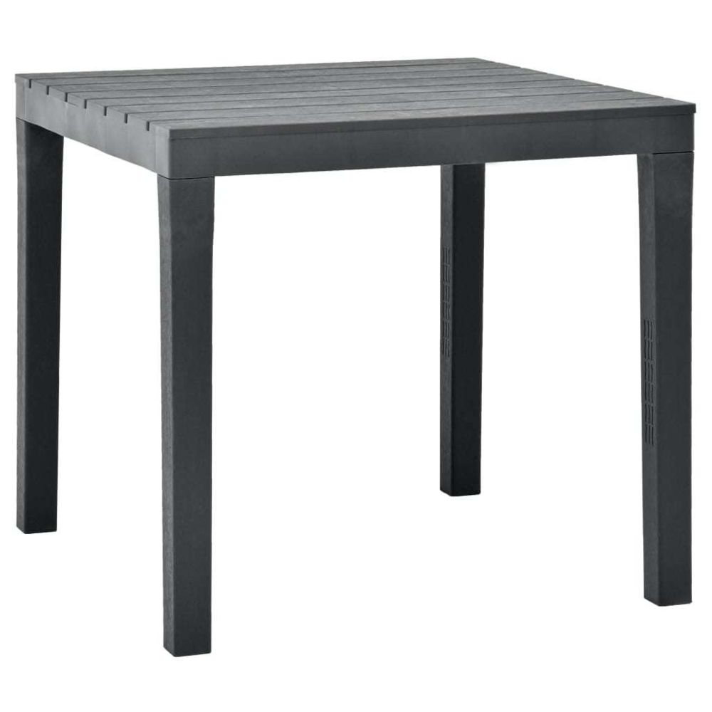 Vidaxl - vidaXL Table de jardin Anthracite 78x78x72 cm Plastique - Tables de jardin