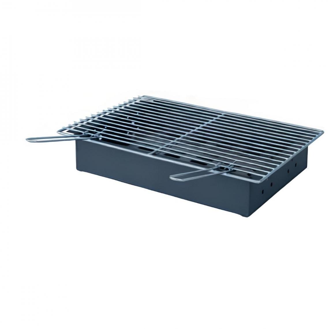 Visiodirect - Tiroir à charbon pour Plat Paella moyen en Zinc coloris Gris - 58 x 41 x 11 cm - Accessoires barbecue