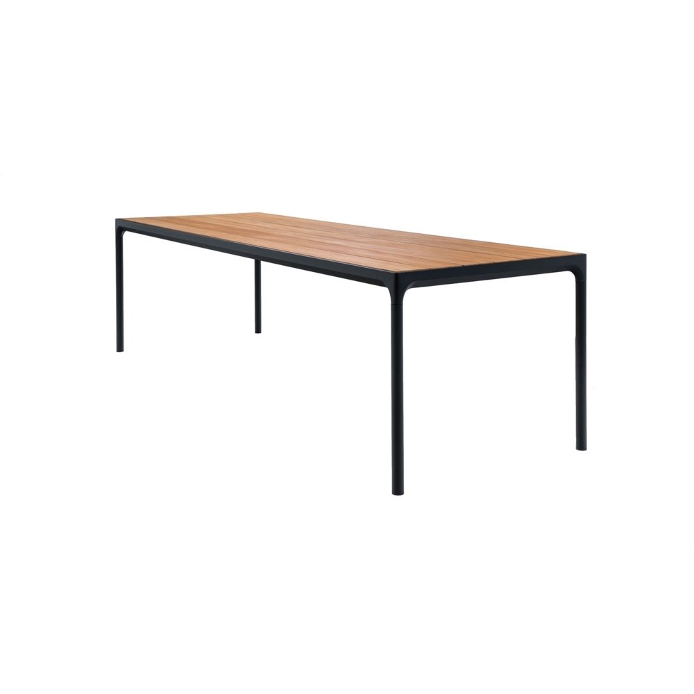 Houe - Table Four Outdoor - Aluminium noir - 90 x 210 cm - Tables de jardin
