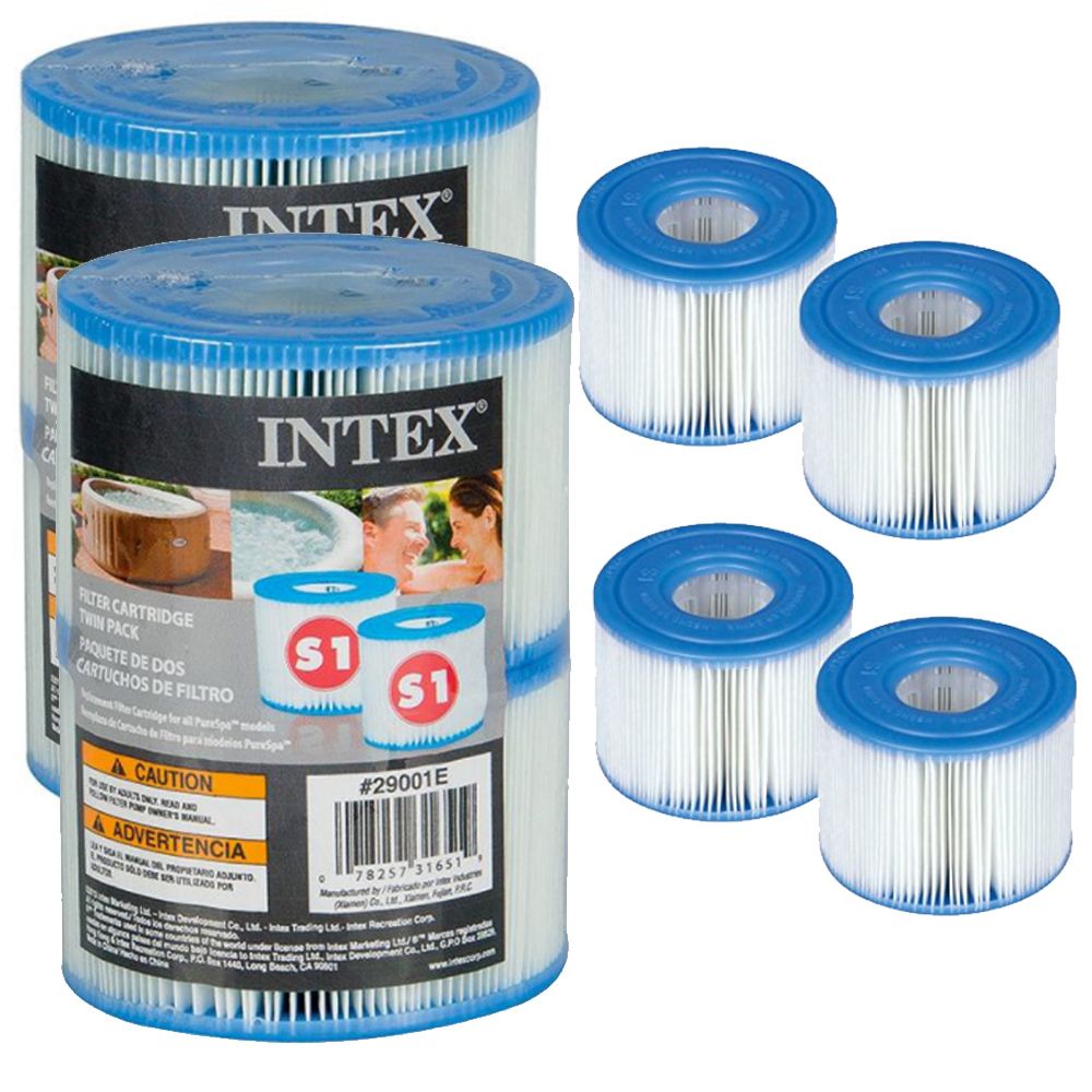 Intex - 4 cartouches filtrantes s1 pour tous spa intex - Accessoires saunas