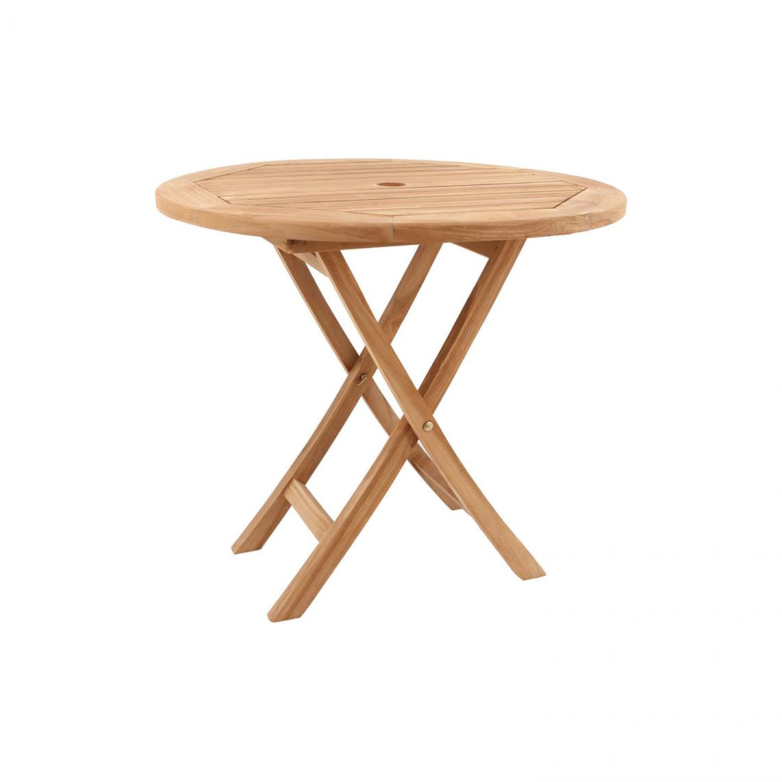 Concept Usine - Mejia - Table ronde pliable 80cm - Ensembles tables et chaises
