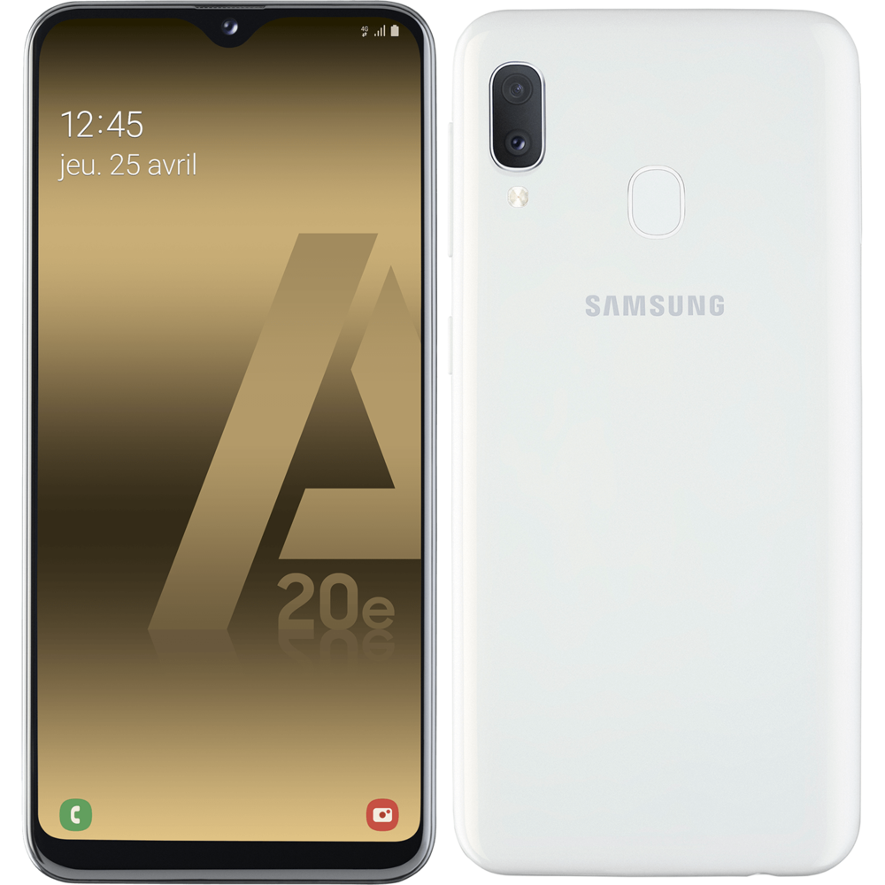 Samsung - Galaxy A20e - 32 Go - Blanc - Smartphone Android