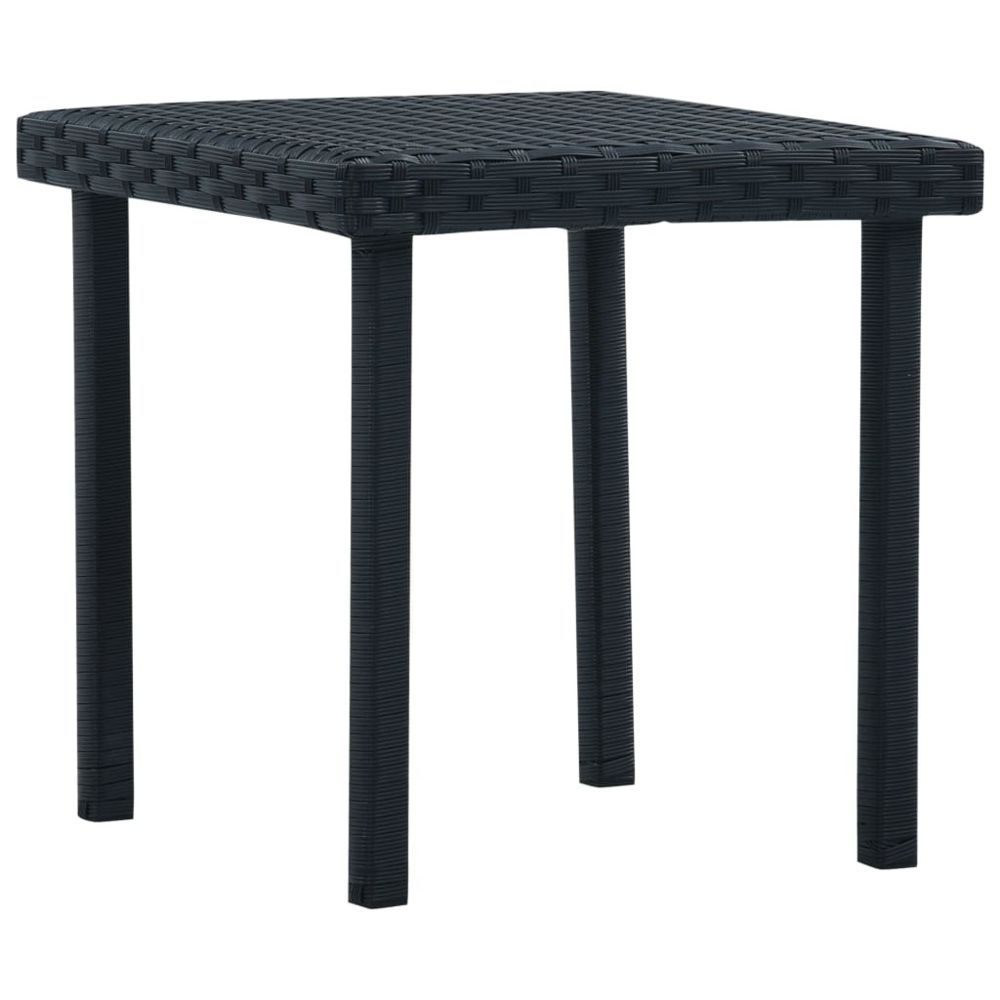 Uco - UCO Table à thé de jardin Noir 40x40x40 cm Résine tressée - Tables de jardin