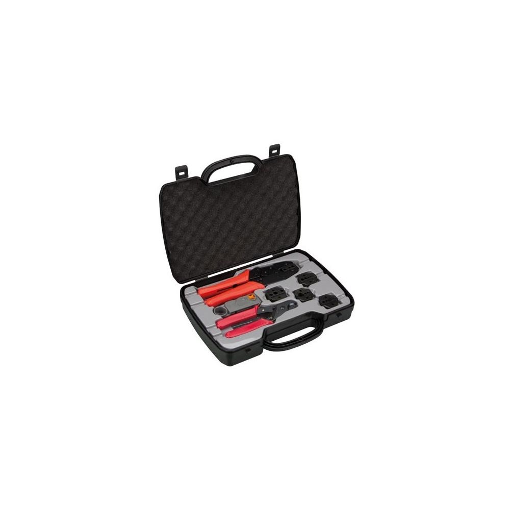 Perel - Kit complet avec pince à sertir pour coax - Coffrets outils
