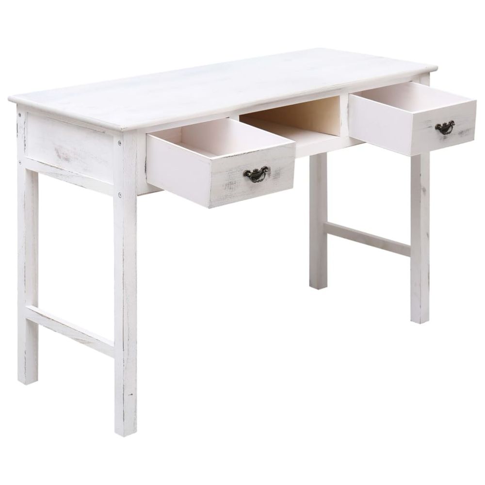 marque generique - Icaverne - Tables d'appoint collection Table console Blanc antique 110 x 45 x 76 cm Bois - Tables de jardin