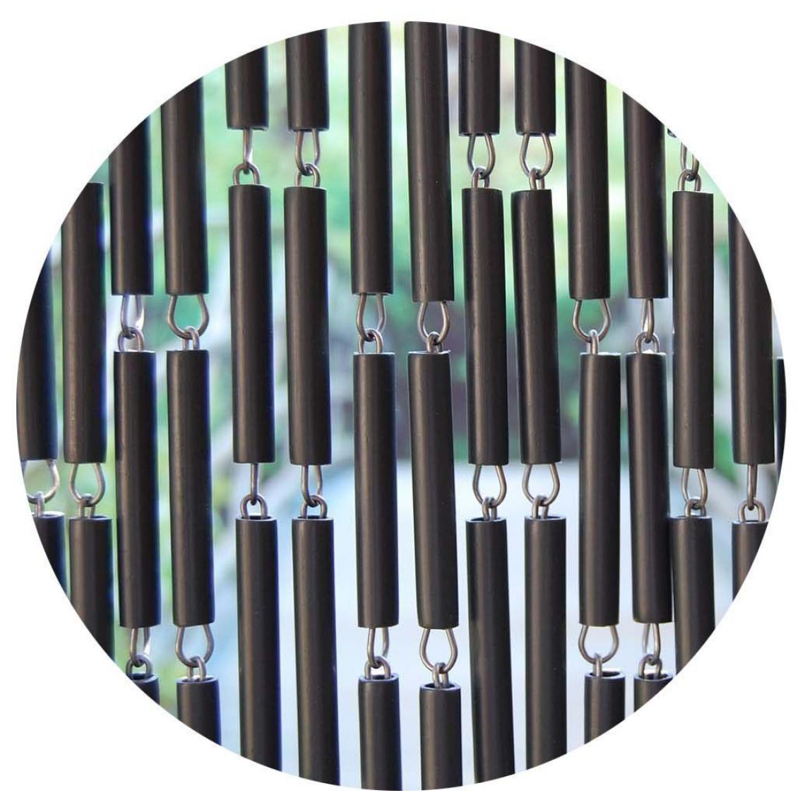 La Tenda - Rideau de porte en polyéthylène anthracite et acier Campos 90x210 cm - Store compatible Velux