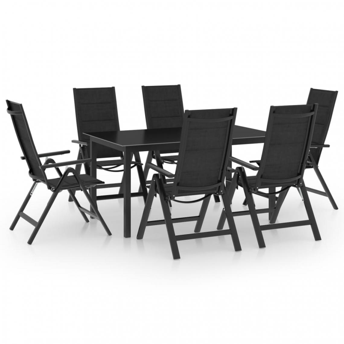 Vidaxl - vidaXL Ensemble de salle à manger de jardin 7 pcs Aluminium Anthracite - Ensembles canapés et fauteuils