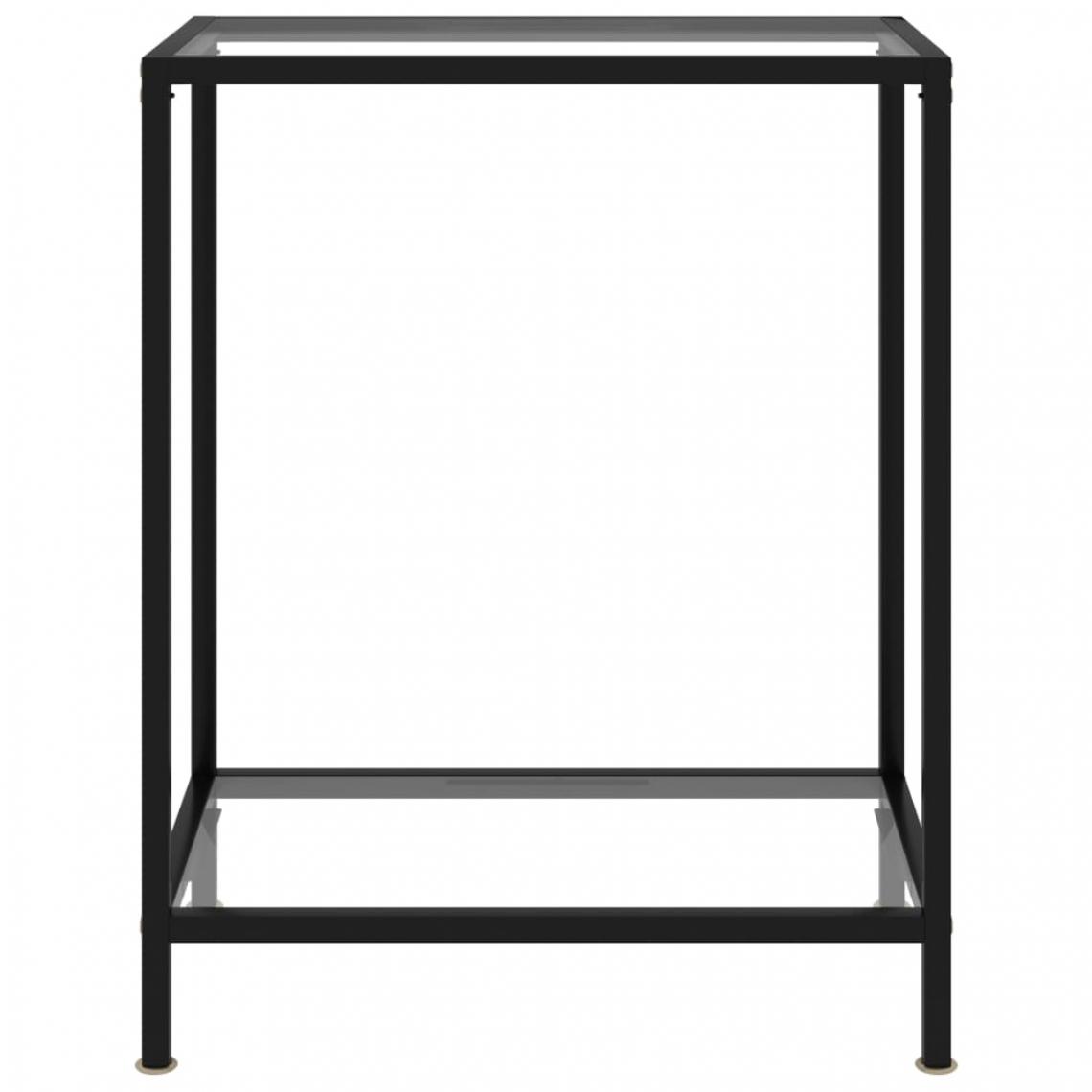 Icaverne - Icaverne - Tables d'appoint serie Table console Transparent 60x35x75 cm Verre trempé - Tables de jardin