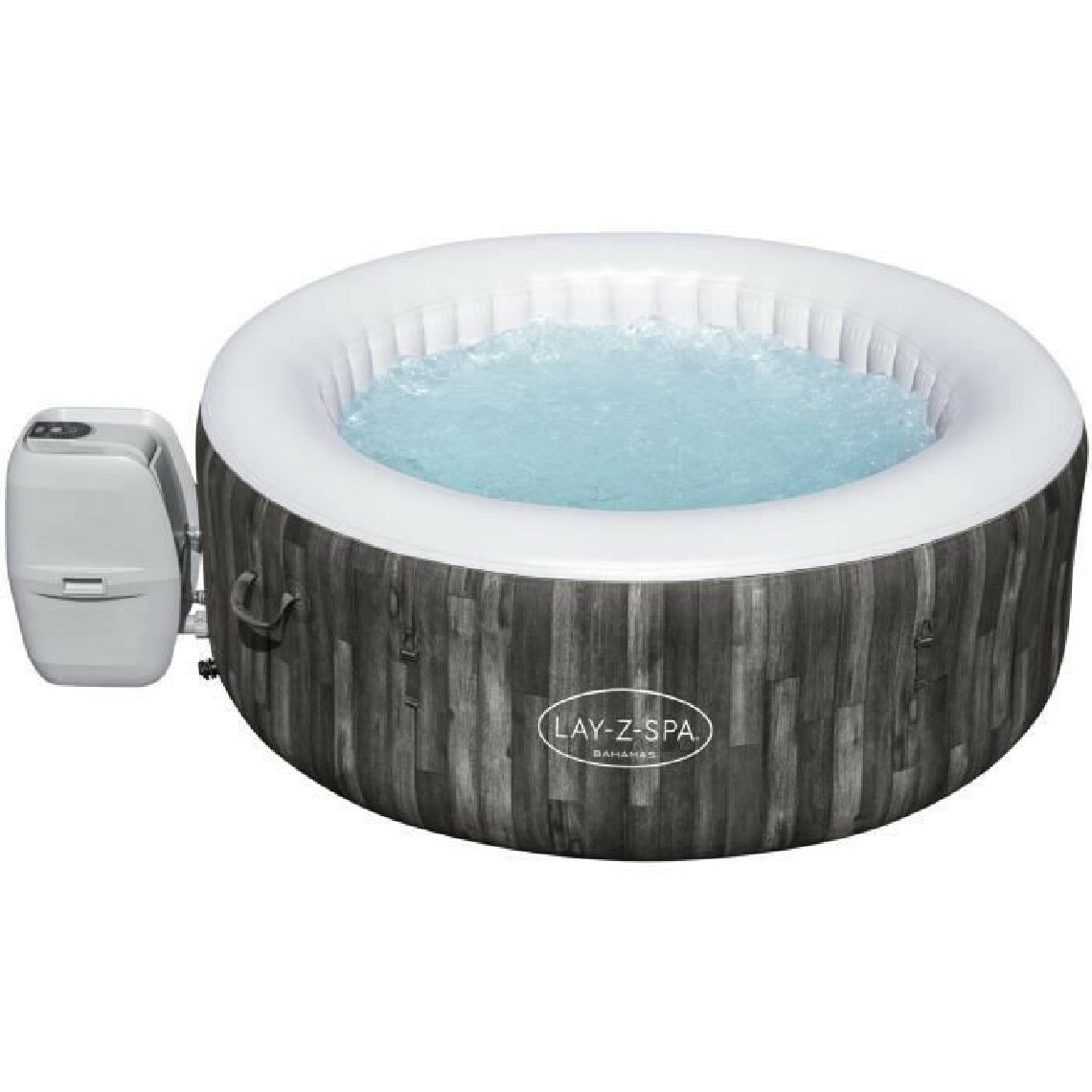 Bestway - Spa gonflable rond Lay-Z-Spa Bahamas Airjet motif bois 2 a 4 personnes, 180 x 66 cm - Spa gonflable