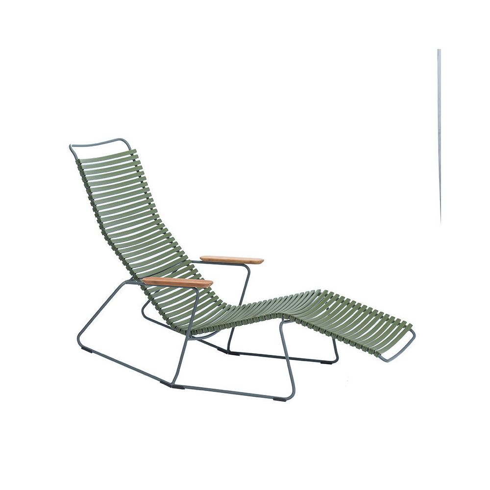 Houe - Chaise longue Click Sunrocker - vert olive - Chaises de jardin