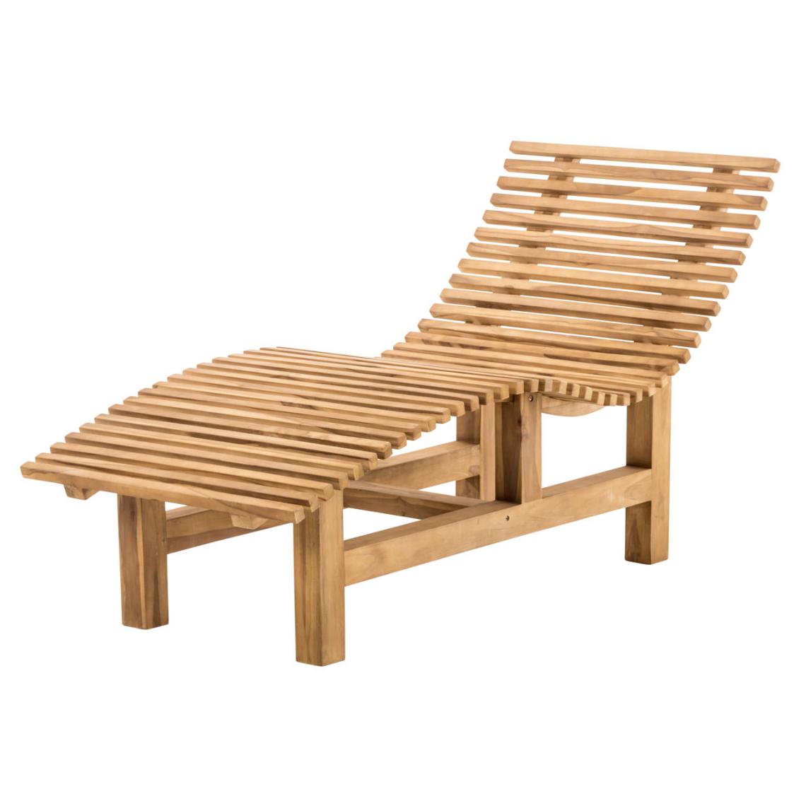 Icaverne - Magnifique Banc forestier gamme Manama 80x120x200 carré couleur teck - Ensembles tables et chaises