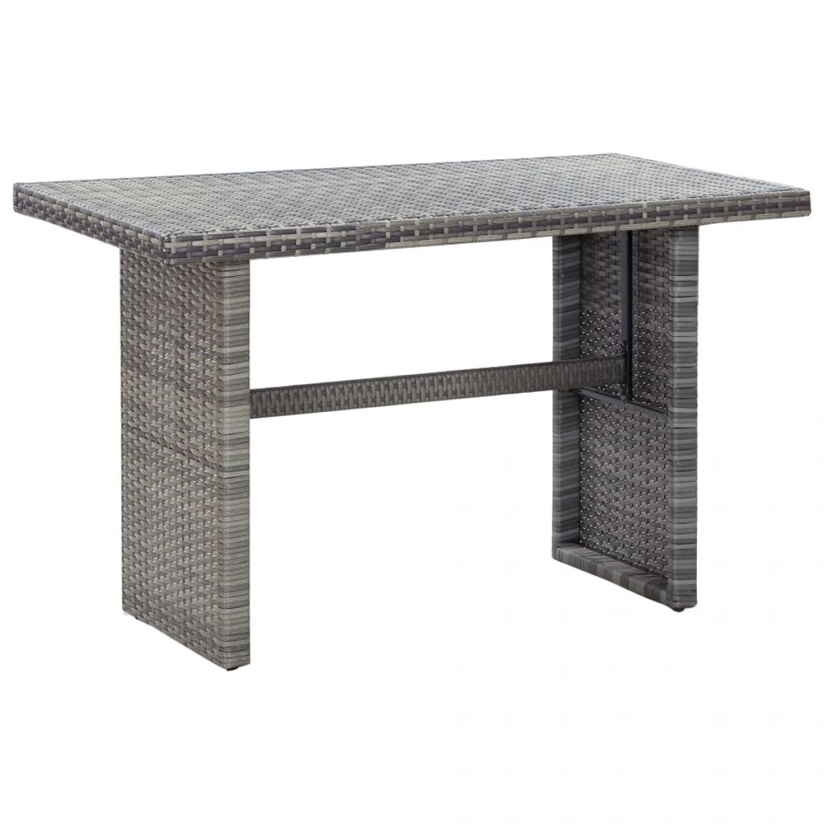 Vidaxl - vidaXL Table de jardin Anthracite 110x60x67 cm Résine tressée - Tables de jardin