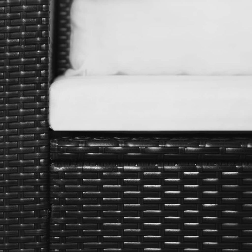 marque generique - Icaverne - Ensembles de meubles d'extérieur collection Ensemble de canapés de jardin 11 pcs Noir Résine tressée - Ensembles canapés et fauteuils