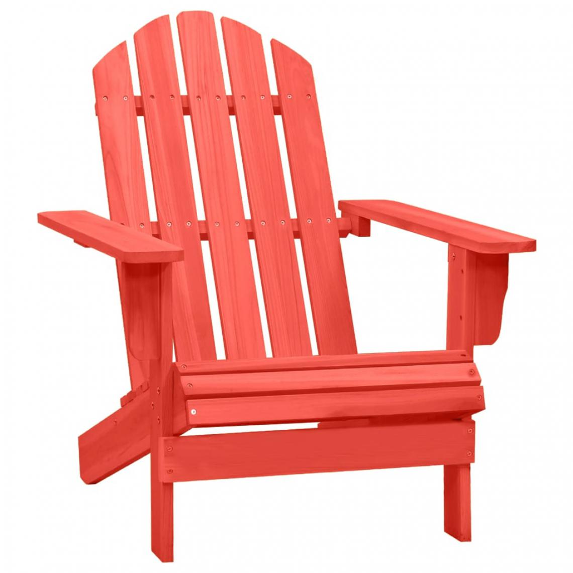 Vidaxl - vidaXL Chaise de jardin Adirondack Bois de sapin massif Rouge - Chaises de jardin