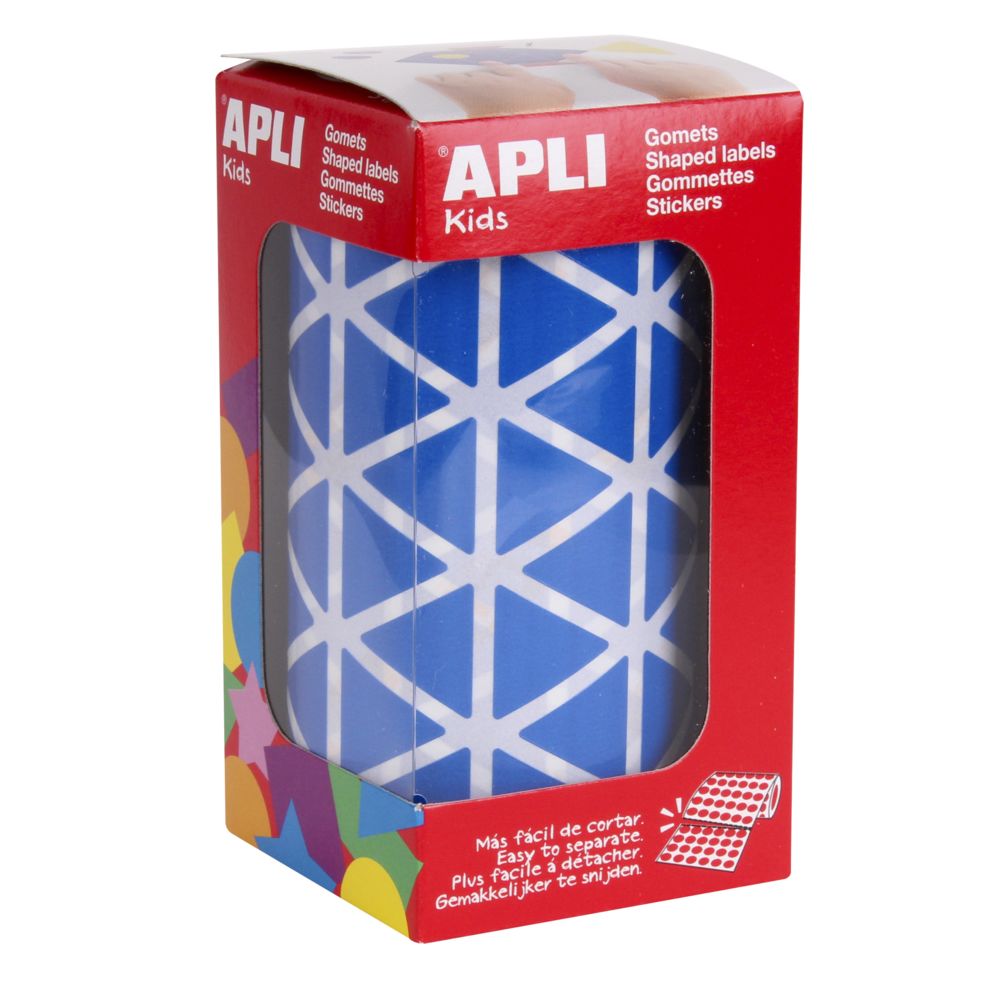 Apli Agipa - Gommettes rouleau Triangle 20 mm bleu x 2 832 - Apli Agipa - Colle & adhésif