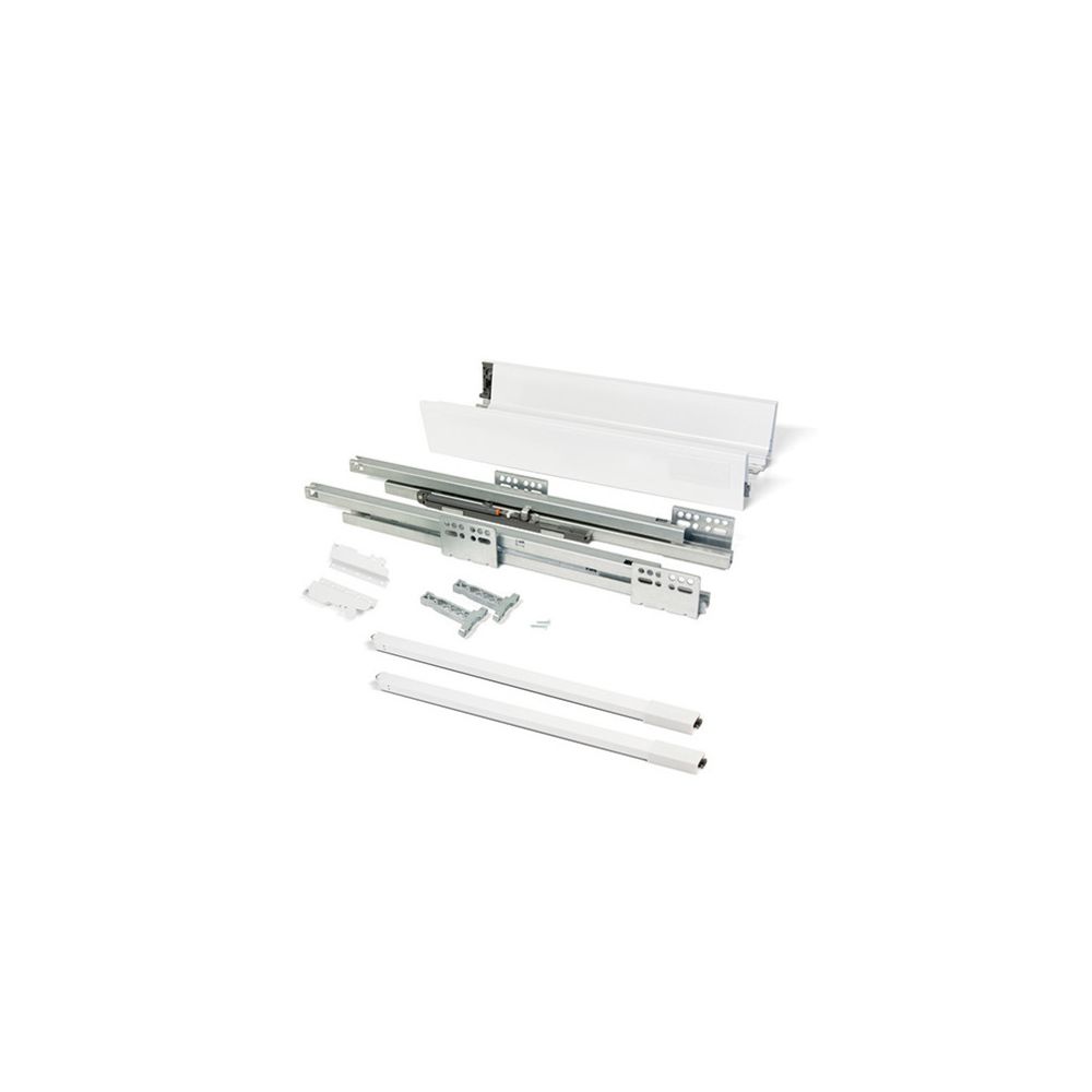 Emuca - Kit de tiroir Vantage-Q hauteur 141 mm et profondeur 350 mm avec tringles finition blanc - 3018412 - Emuca - Glissière, coulisse de tiroir
