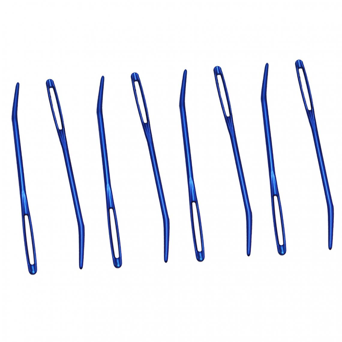marque generique - Aiguille de Fil de 8 Pièces Aiguille à Tricoter de Tapisserie Pliée En Plastique pour Tisser La Couleur Aléatoire de Fil - Broches de maçon
