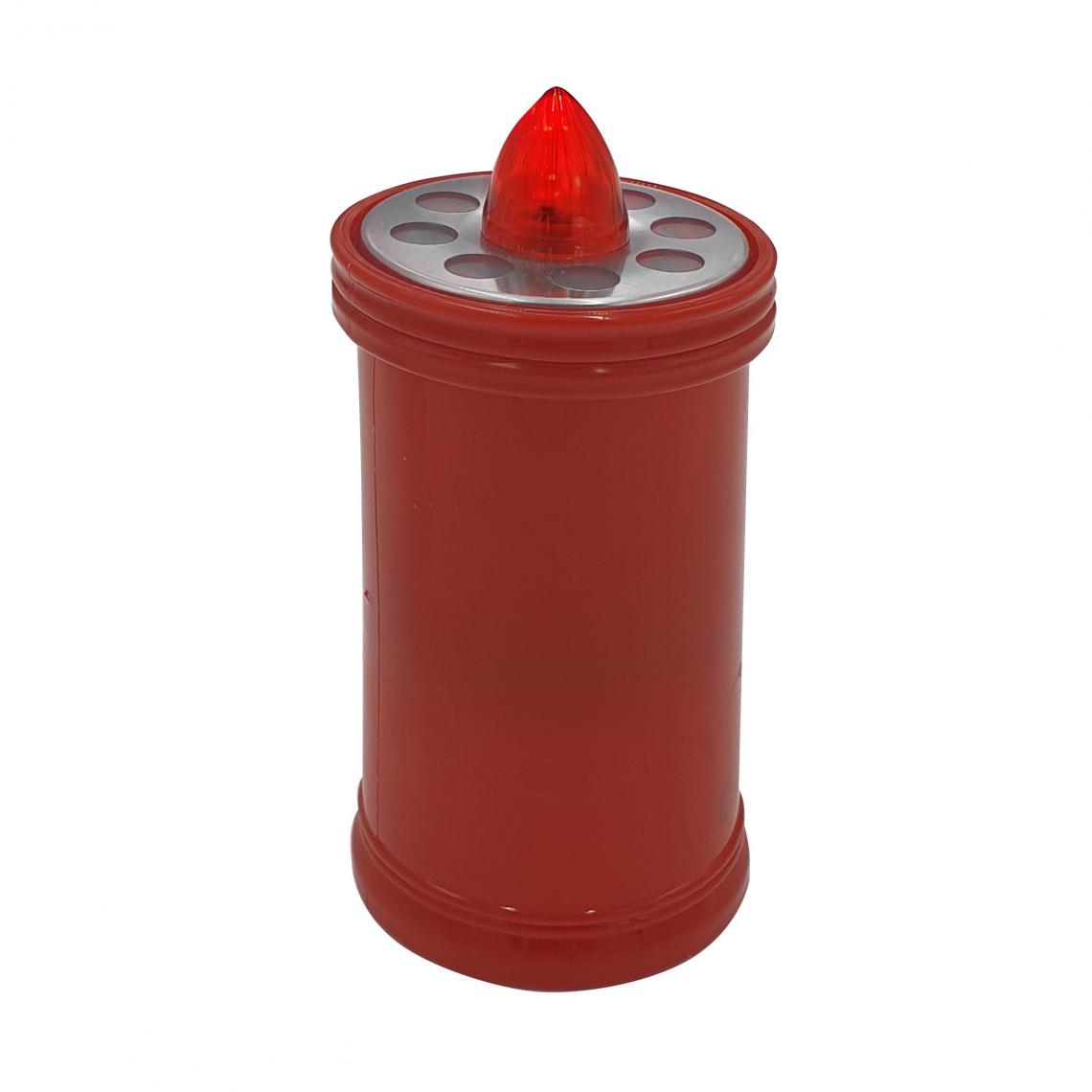 Apple - Bougie votive Led 15,2cm, Durée 90 jours, rouge avec lumière rouge fixe - Lampes portatives sans fil