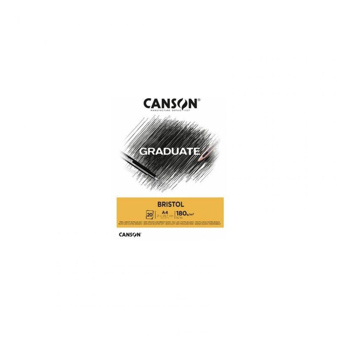 Canson - CANSON Bloc de dessin GRADUATE BRISTOL, A4 () - Outils et accessoires du peintre