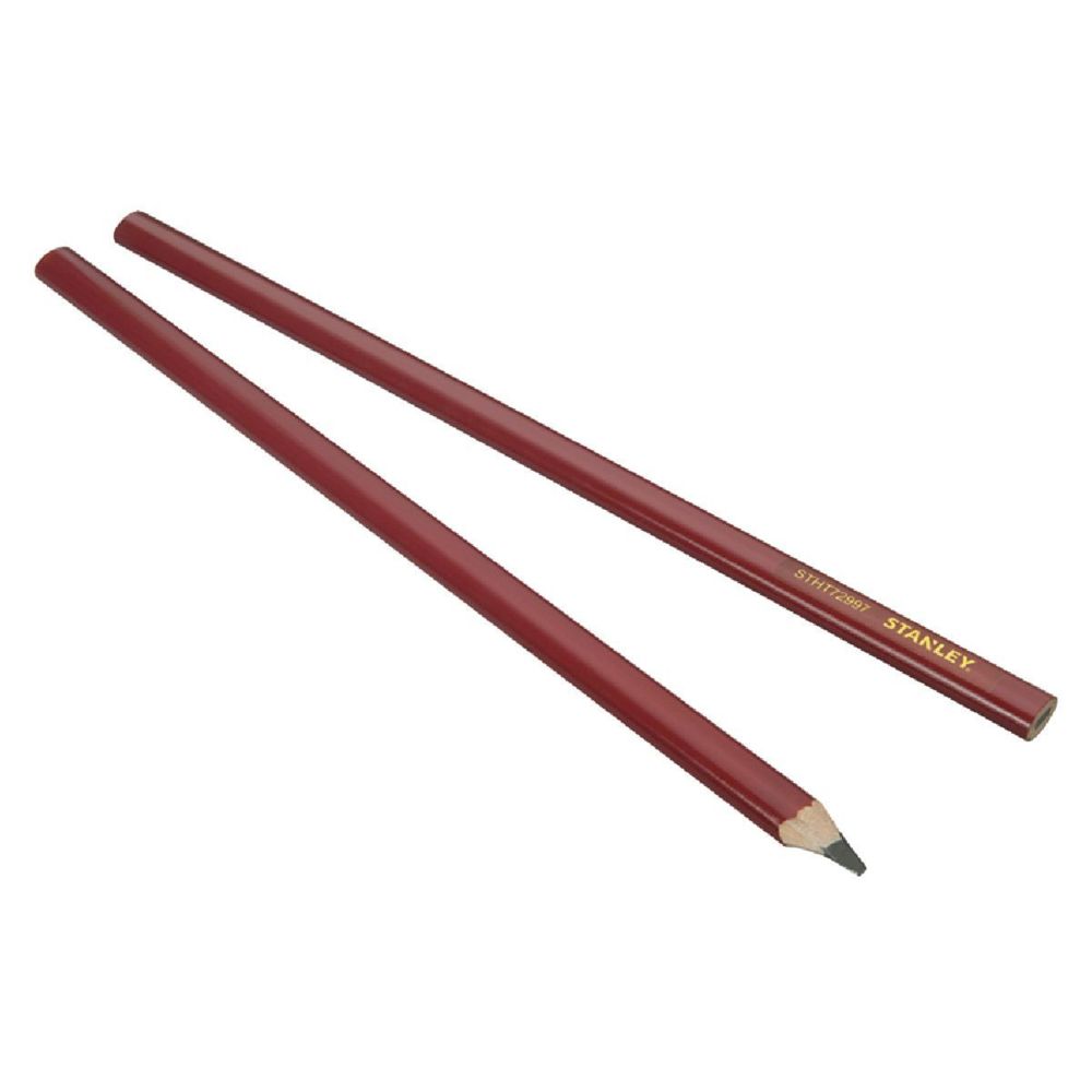 Stanley - Crayon de charpentier Stanley x2 - Pointes à tracer, cordeaux, marquage