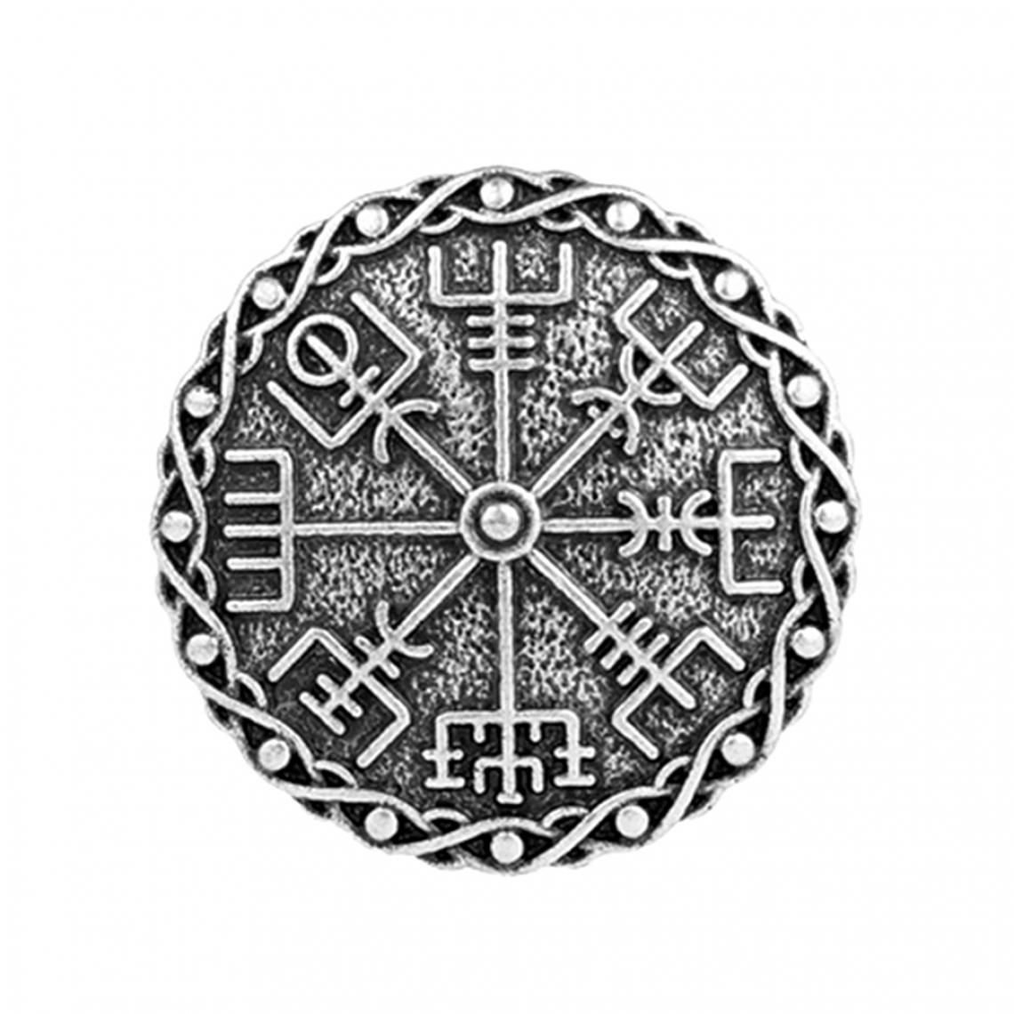 marque generique - Symbole De Bouclier Viking Médiéval Nordique Broche Ovale Châle Chandail Celtique - Broches de maçon