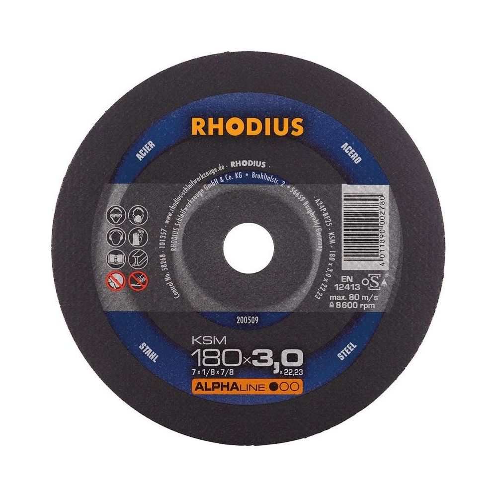 Rhodius - Disque de coupe KSM 180 x 3,0mm Rhodius(Par 25) - Outils de coupe