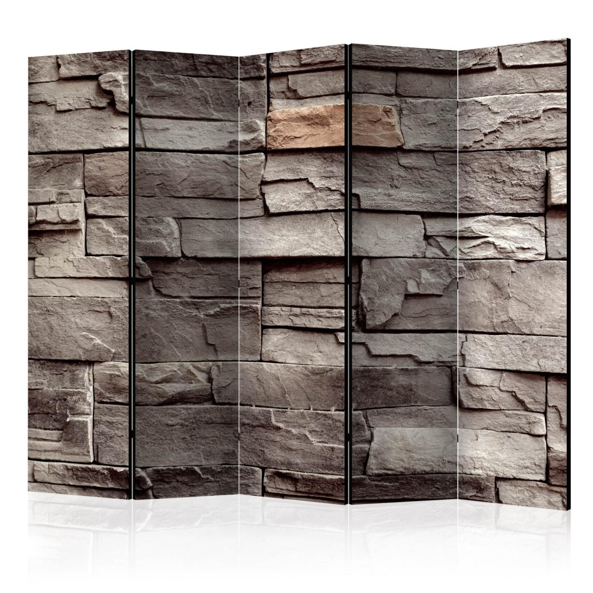 Bimago - Paravent 5 volets - Wall of Silence II [Room Dividers] - Décoration, image, art | 225x172 cm | XL - Grand Format | - Cloisons