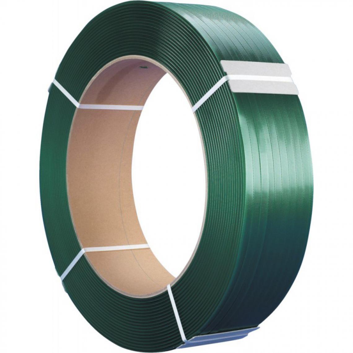 marque generique - PET Bande cerclage vert 13x0,6 mm, Rouleau de 2500 m - Adhésif d'emballage