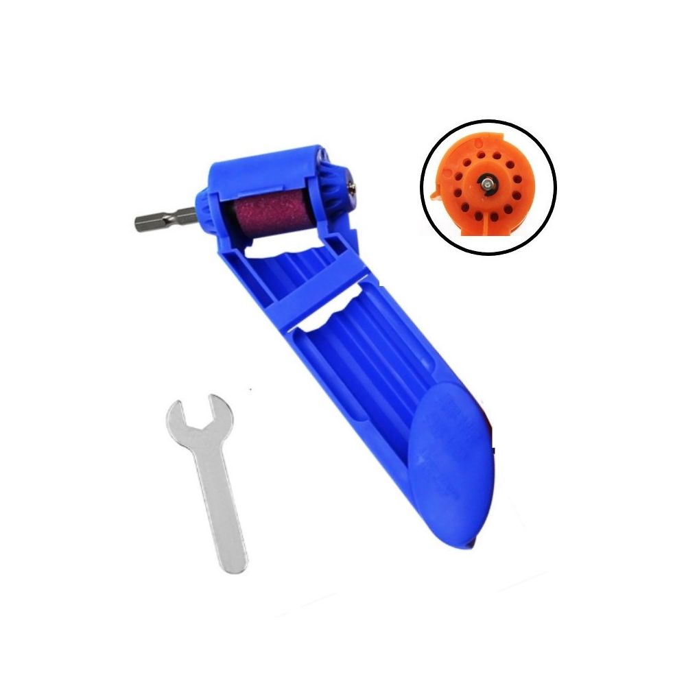 Wewoo - Broyeur portatif de foret de torsion de tige droite de fer avec le seau bleu - Abrasifs et brosses