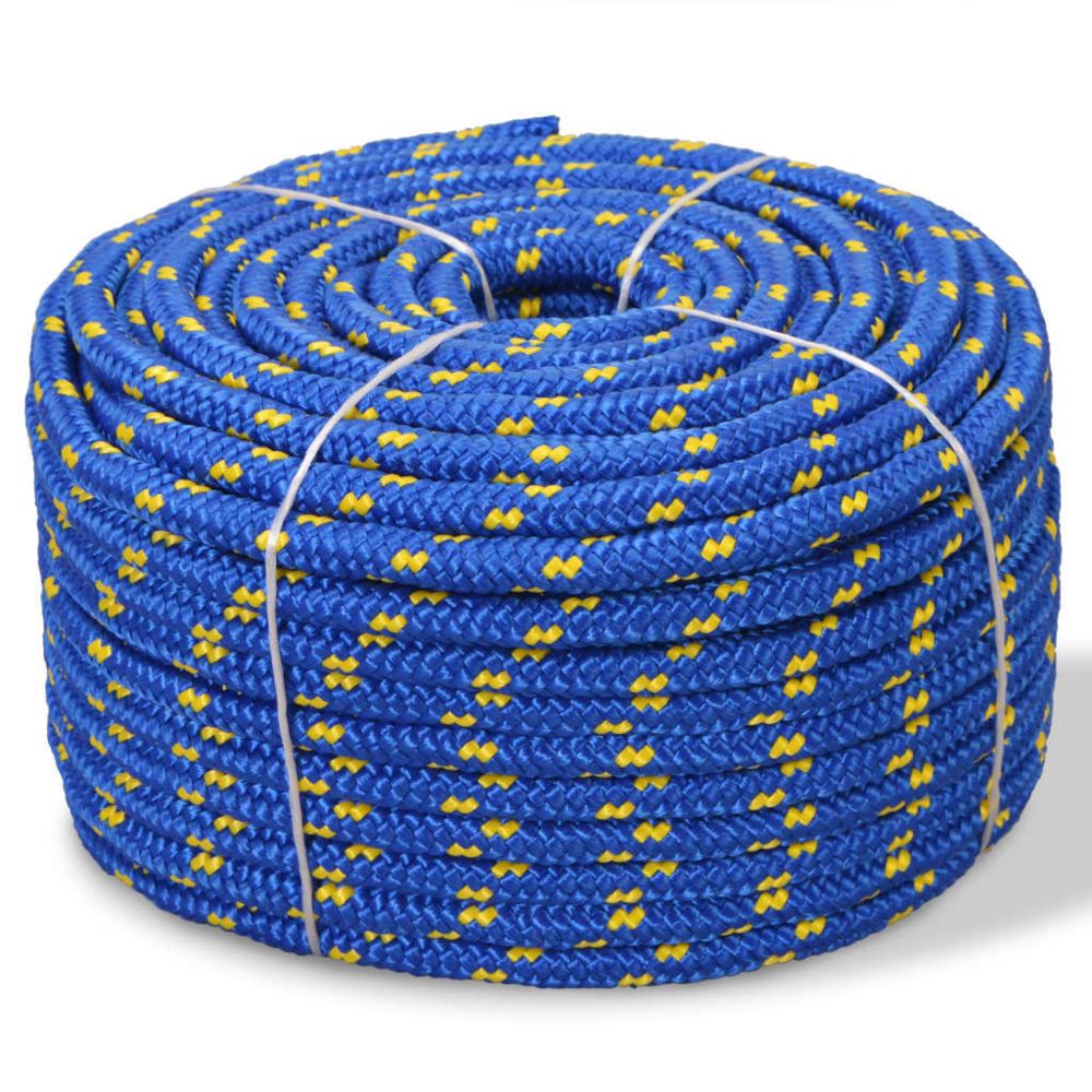 marque generique - Joli Chaînes, câbles et cordes ligne Rome Corde de bateau Polypropylène 14 mm 50 m Bleu - Corde et sangle
