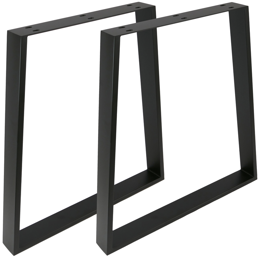 Primematik - Pieds rectangulaire de table en acier 700 x 85 x 730 mm 2-pack - Pieds & roulettes pour meuble