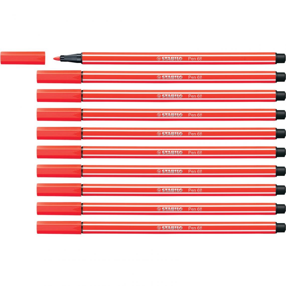 Stabilo - STABILO Stylo feutre Pen 68, rouge clair () - Outils et accessoires du peintre