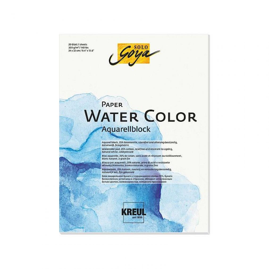 Kreul - KREUL Bloc pour artistes SOLO Goya Paper Water Color () - Outils et accessoires du peintre