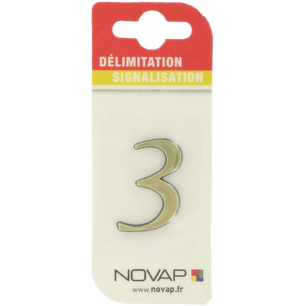 Novap - Adhésif plastique en relief coloris or Novap 3 - Extincteur & signalétique