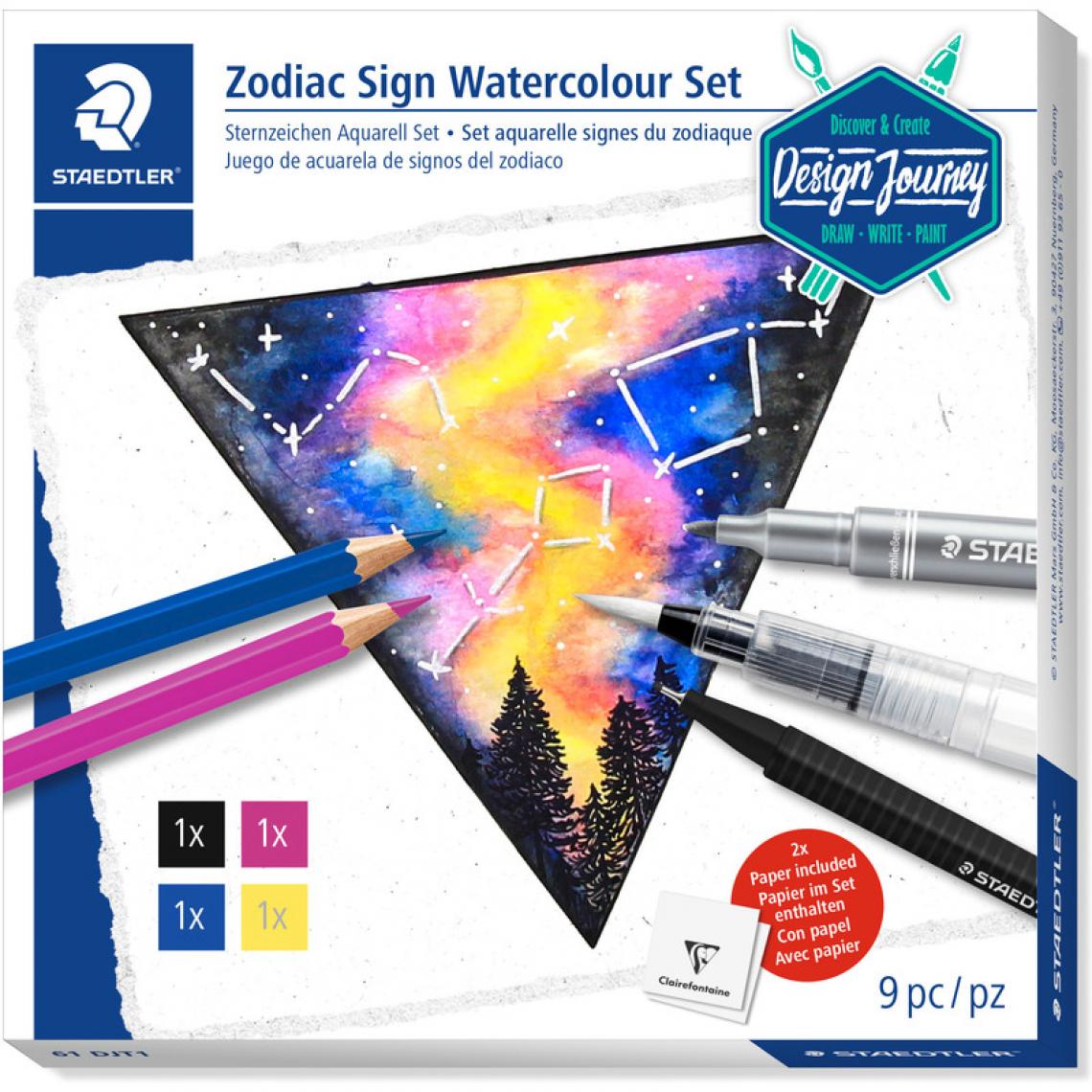 Staedtler - STAEDTLER Kit aquarelle Design Journey Signes du zodiaque () - Outils et accessoires du peintre