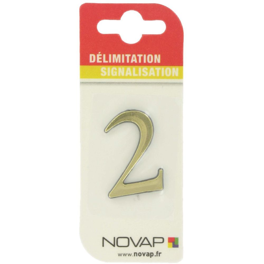 Novap - Adhésif plastique en relief coloris or Novap 2 - Extincteur & signalétique
