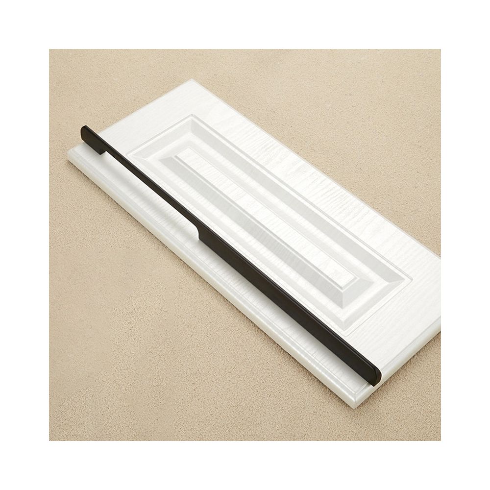 Wewoo - Poignée d'armoire 2049-600 en alliage d'aluminium de porte à tiroir de droite noir - Poignée de porte