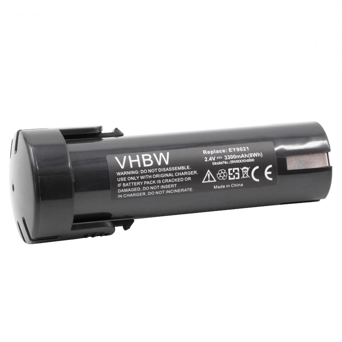 Vhbw - vhbw Batterie remplacement pour Panasonic 6538 1, 6539 6, 6540 1, 6545 6, 6546 6, 6547 1, 6550 20 pour outil électrique (3300mAh NiMH 2,4V) - Clouterie