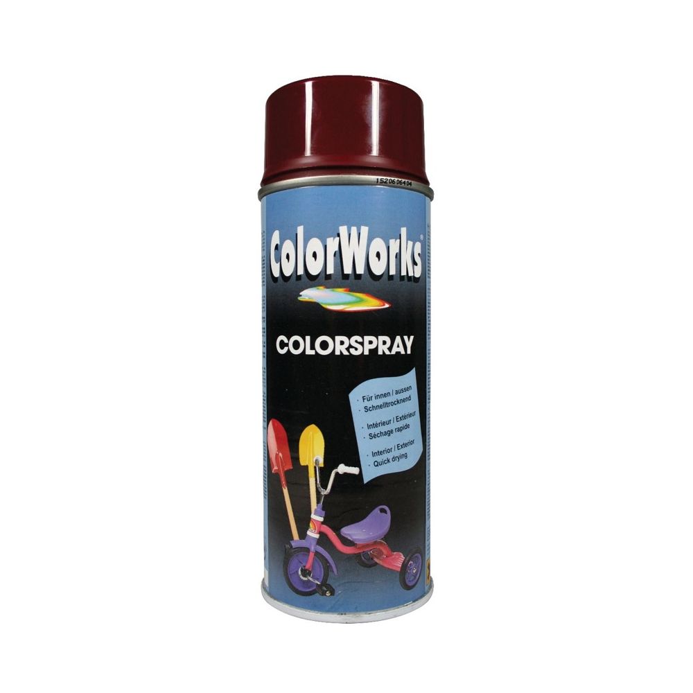 Colorworks - COLORWORKS - Peinture aérosol brillante bordeaux - 400 ml - Peinture à l'huile