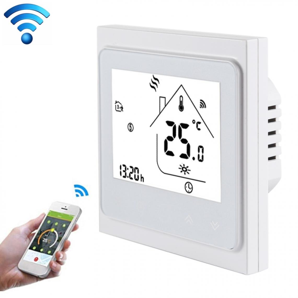 Wewoo - BHT-002GBLW 16A Charge Thermostat d'ambiance numérique à chauffage LCD avec capteur et affichage de l'heureContrôle WiFi Blanc - Mesure électronique