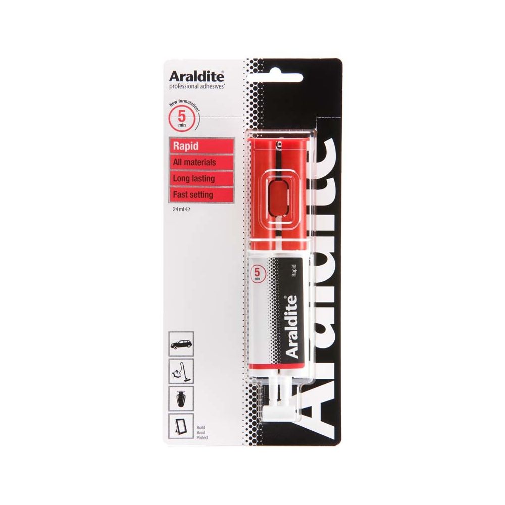Araldite - Colle Araldite bi-composant Rapid - seringue de 24 ml - Colle & adhésif